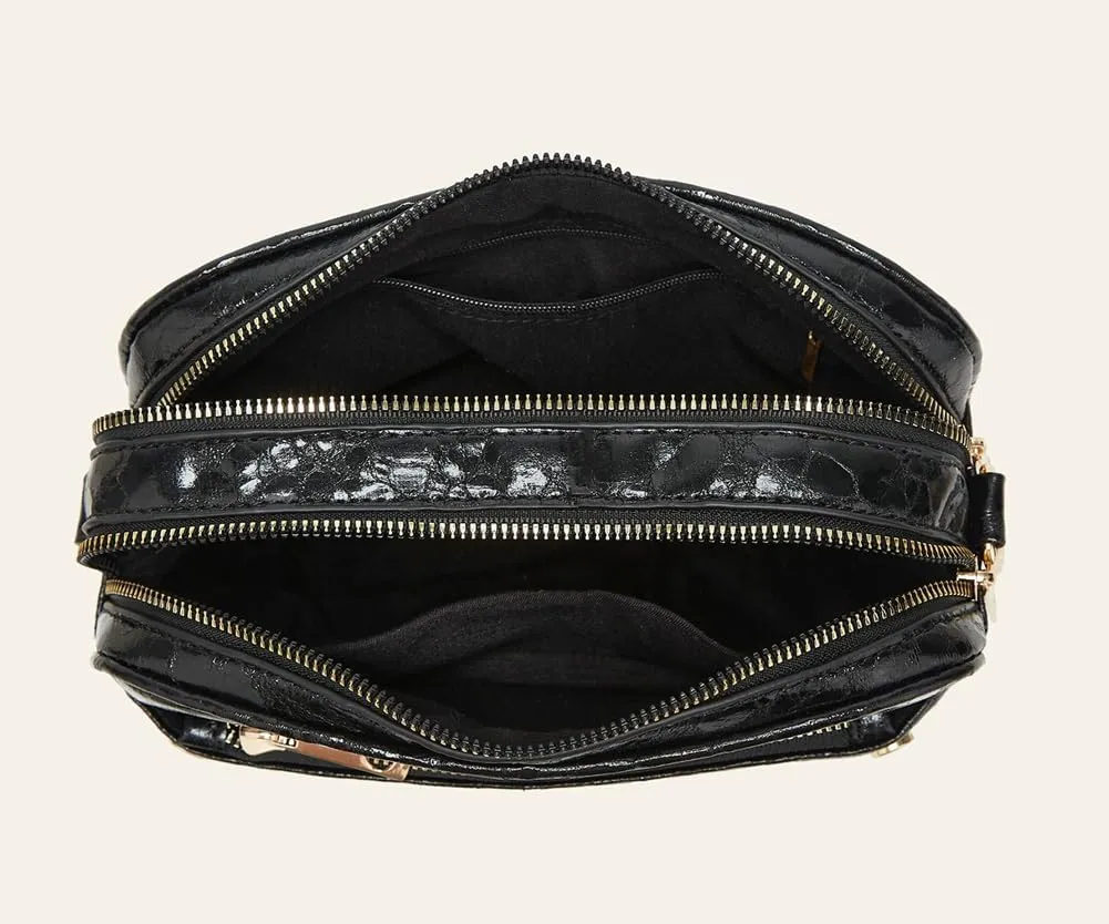 Shiny Leather Bags for Women on Trend Shoulder Bag Crossbody Bag Satchel Versatile Purses for Work Travel 2024