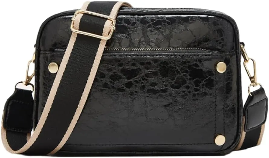 Shiny Leather Bags for Women on Trend Shoulder Bag Crossbody Bag Satchel Versatile Purses for Work Travel 2024