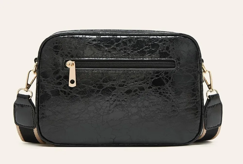 Shiny Leather Bags for Women on Trend Shoulder Bag Crossbody Bag Satchel Versatile Purses for Work Travel 2024