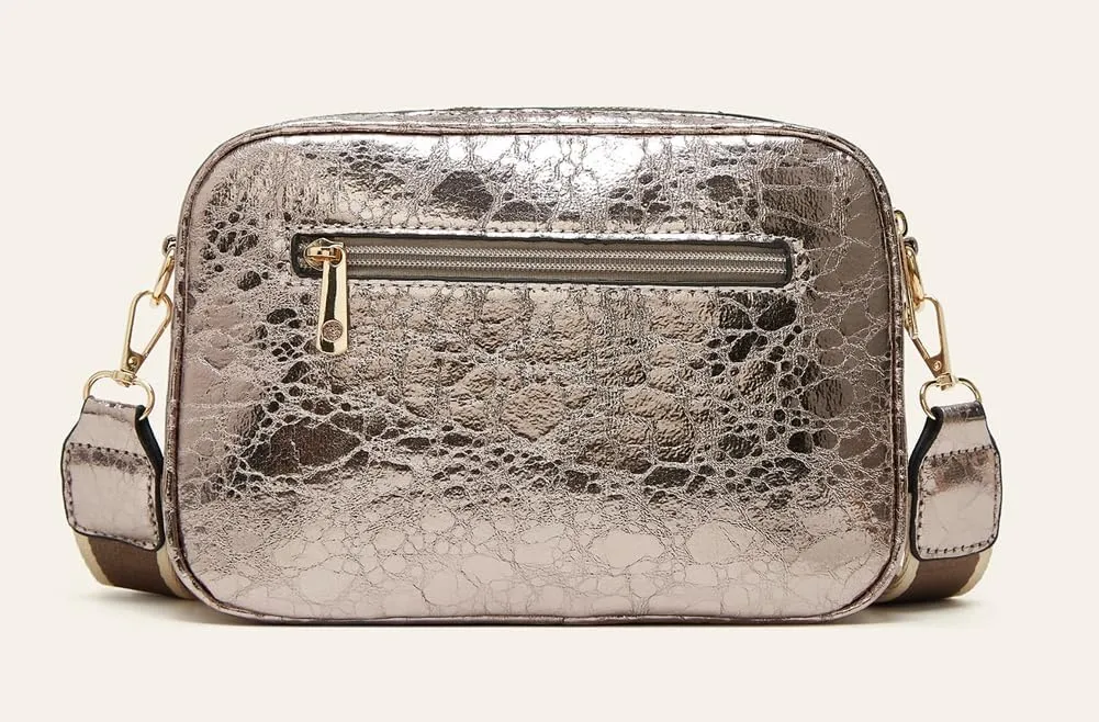 Shiny Leather Bags for Women on Trend Shoulder Bag Crossbody Bag Satchel Versatile Purses for Work Travel 2024