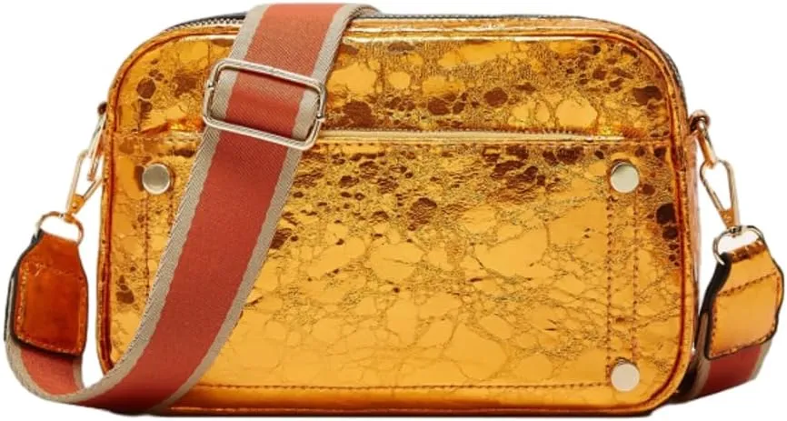 Shiny Leather Bags for Women on Trend Shoulder Bag Crossbody Bag Satchel Versatile Purses for Work Travel 2024