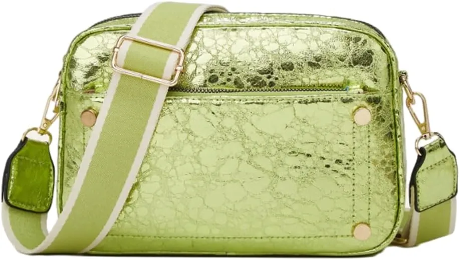 Shiny Leather Bags for Women on Trend Shoulder Bag Crossbody Bag Satchel Versatile Purses for Work Travel 2024