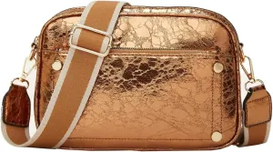 Shiny Leather Bags for Women on Trend Shoulder Bag Crossbody Bag Satchel Versatile Purses for Work Travel 2024