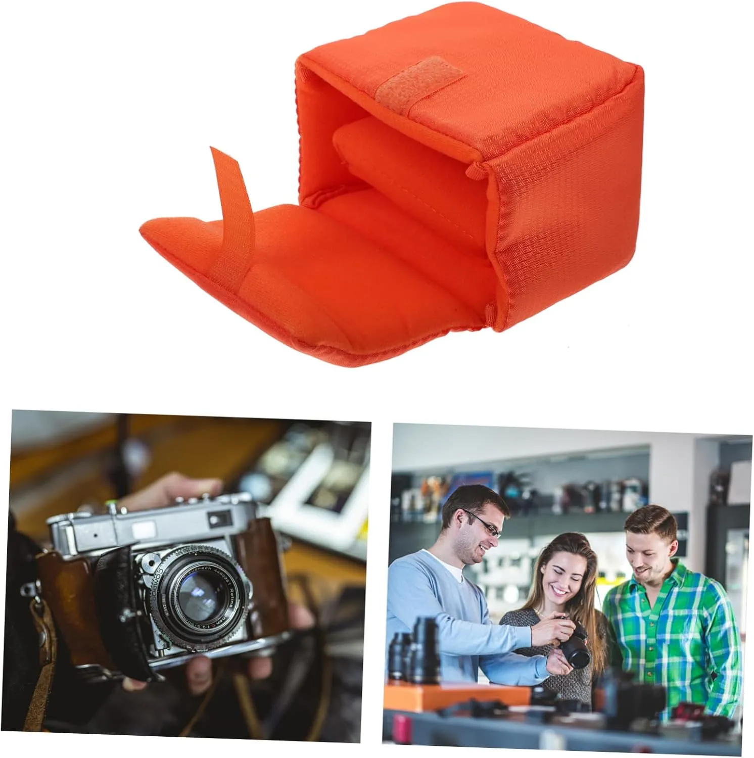 Shockproof Lens Pouch Camera Protective Case with Closure for DSLR Mirrorless Photography Versatile Design for Bags and Suitcases