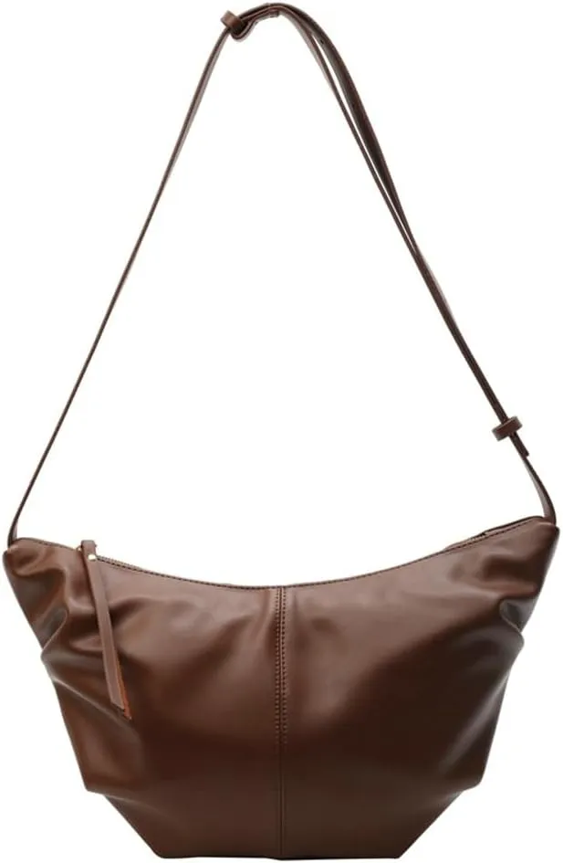 Shoulder Bag for Women Retro Crossbody Bags Y2K Trendy Purse Vegan Leather Hobo Handbags Removable Strap