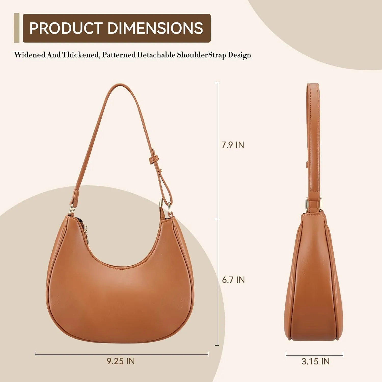 Shoulder Bags for Women,Classic Cute Hobo Tote Handbag Mini Clutch Purse with Zipper Closure