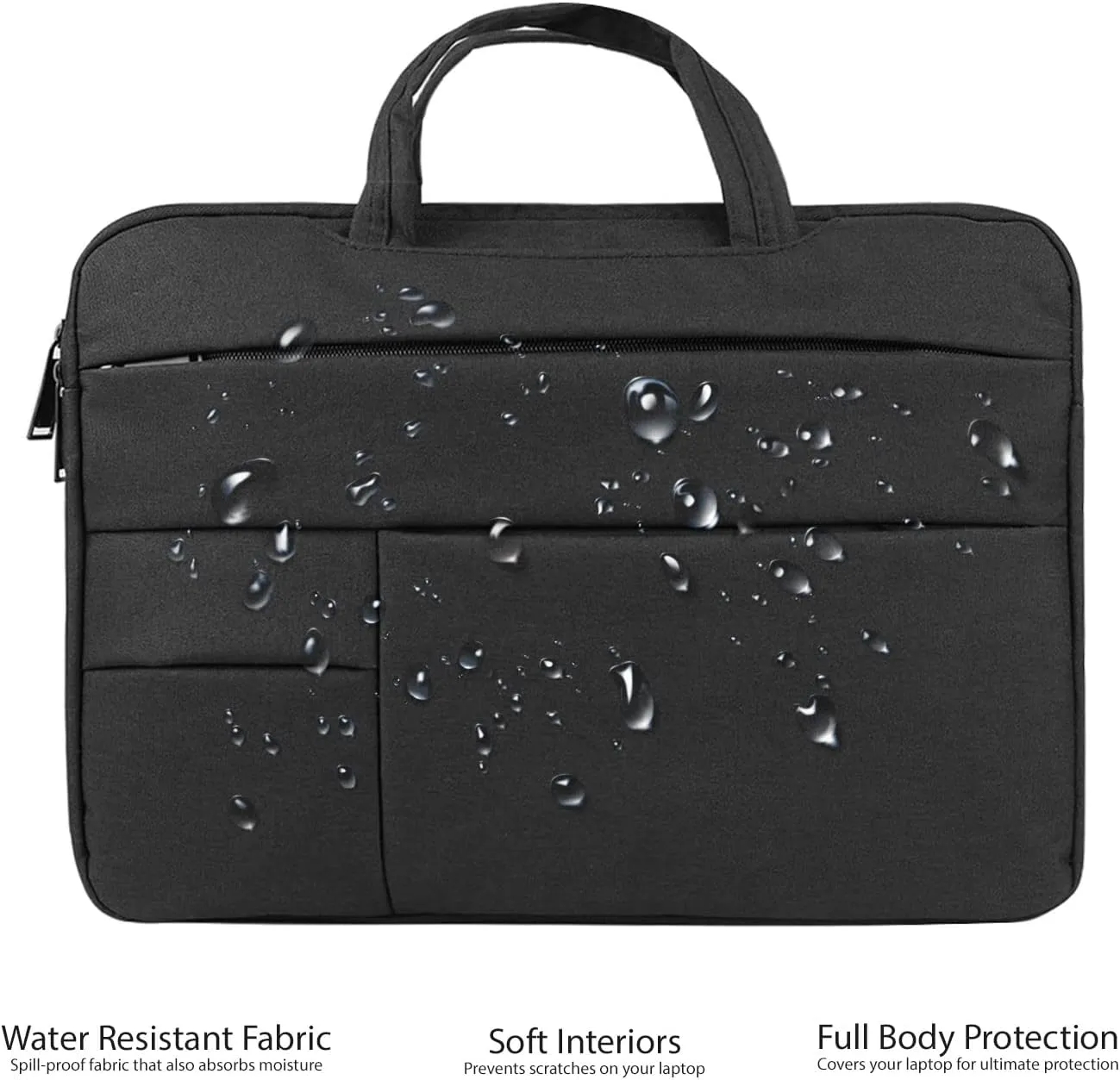 Slim Thin Lightweight 15.6 in Laptop Carrying Case Briefcase Bag for School, College, Professional Executives, Work Meetings