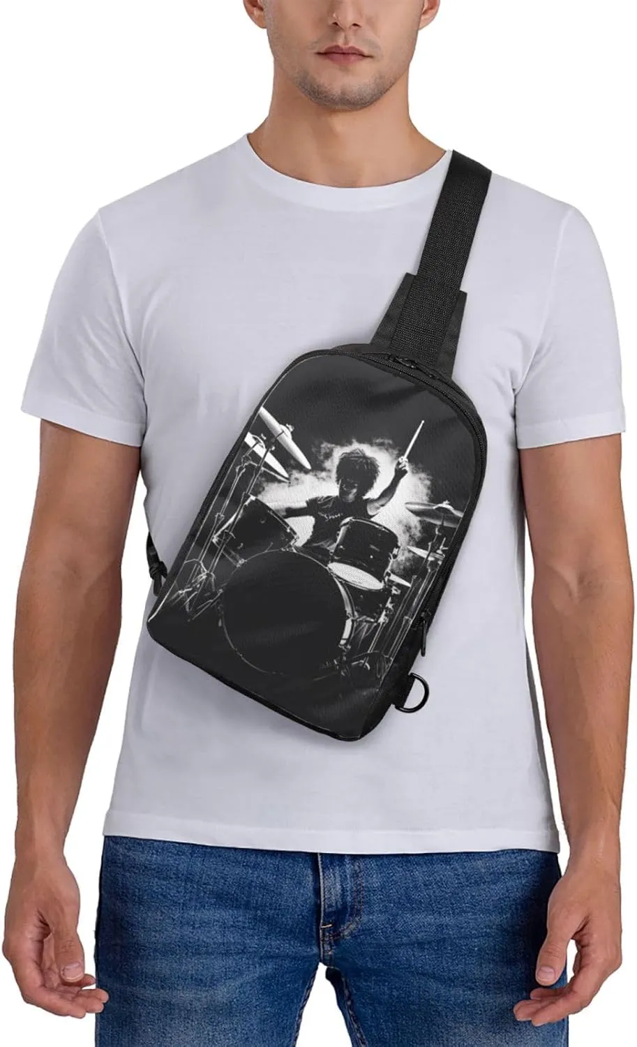 Sling bag for Women Men Trendy Sling Bakpack Casual Chest Bag Drummer Fanny Pack for Travel Hiking