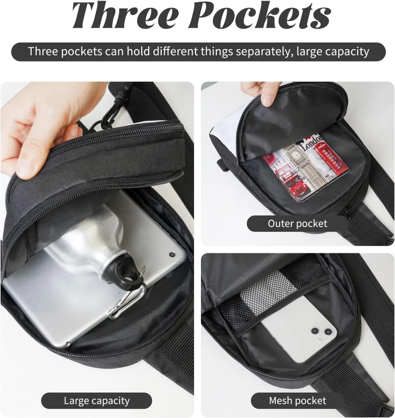 Sling bag for Women Men Trendy Sling Bakpack Casual Chest Bag Drummer Fanny Pack for Travel Hiking