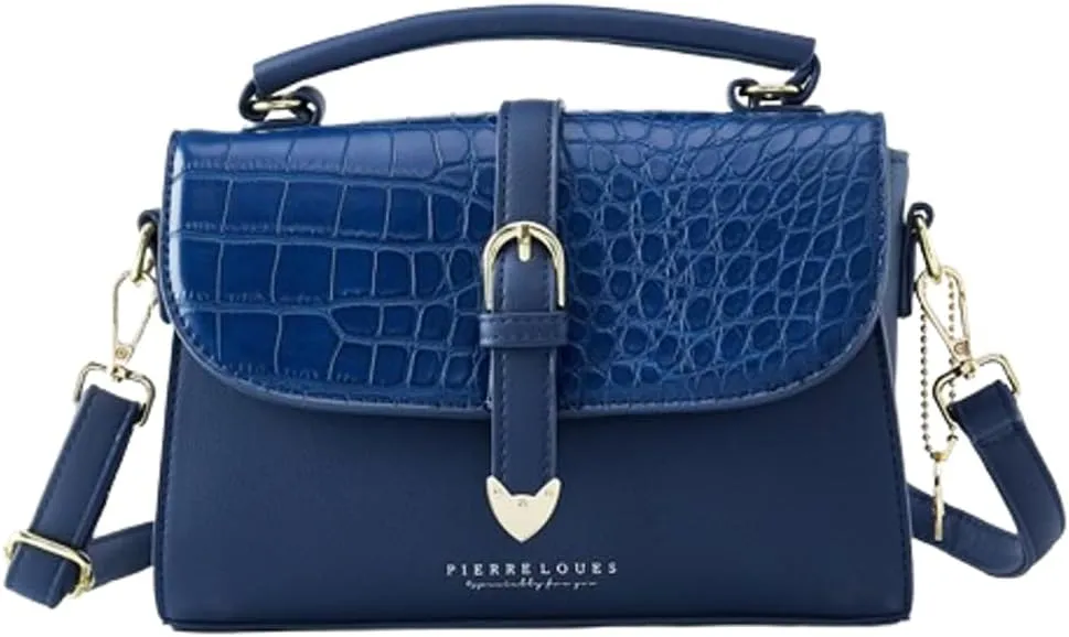 Slouchy Satchel Crossbody Handbags Women Trendy Crocodile Leather Flap Top Handle Purses Crescent Hobo Bags Shoulder Bag