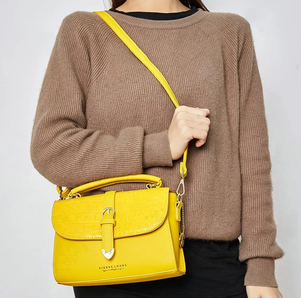 Slouchy Satchel Crossbody Handbags Women Trendy Crocodile Leather Flap Top Handle Purses Crescent Hobo Bags Shoulder Bag
