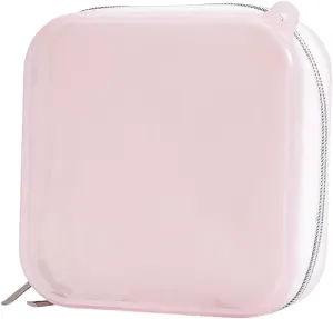 Small Clear Silicone Pouch, Mini Makeup Travel Bag Cute Make up Pouch for Purse Portable Cosmetic Case Clear Toiletry Bag for Women Coin Purse Compact Car Bag for Essentials (Blue)