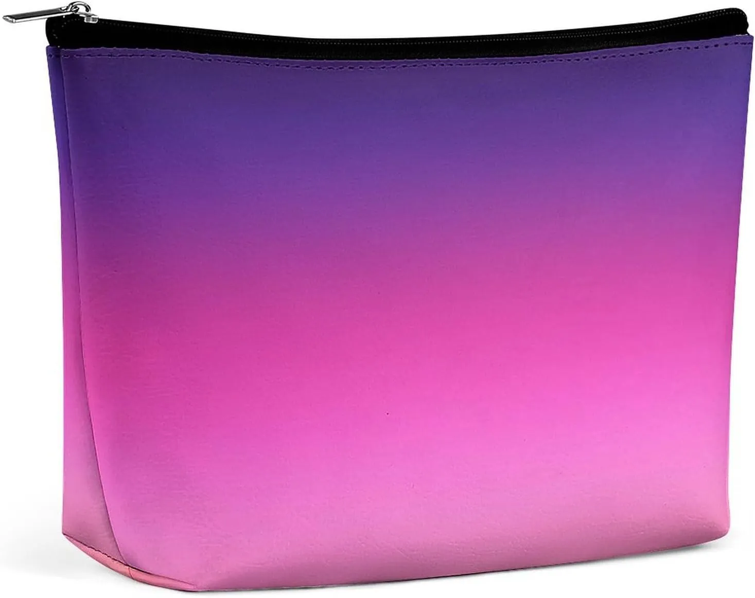 Small Cosmetic Bag, Trendy Neon Pink Purple and Light Orange Makeup Bags Elegant Roomy Pouch for Women,Travel Toiletry Accessories Organizer