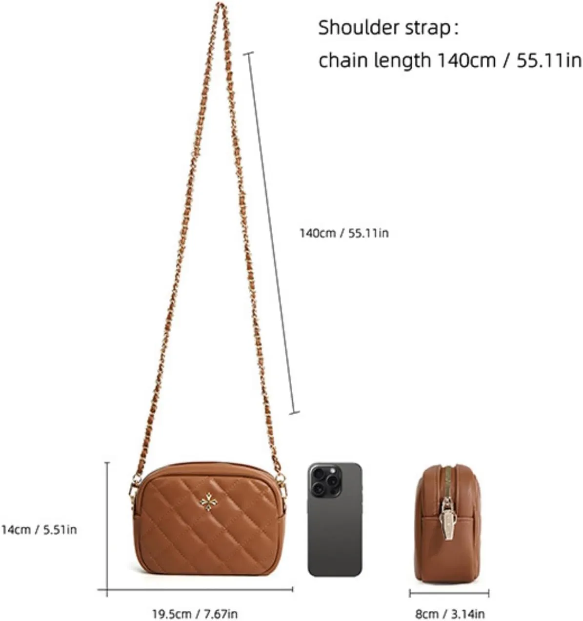 Small Crossbody Bags for Women Satchel Camera Bag Camera Pouch Pu Leather Trendy Purse with Adjustable Strap