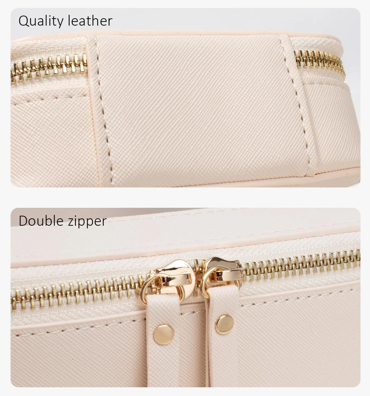 Small Makeup Bags for Purse TSA Approved Toiletry Bag Small Cute Clear Toiletry Bags for Carry-on Traveling Travel Size Car Accessories Essentials Organziation Storage for Women Girls(Off White, Mini)