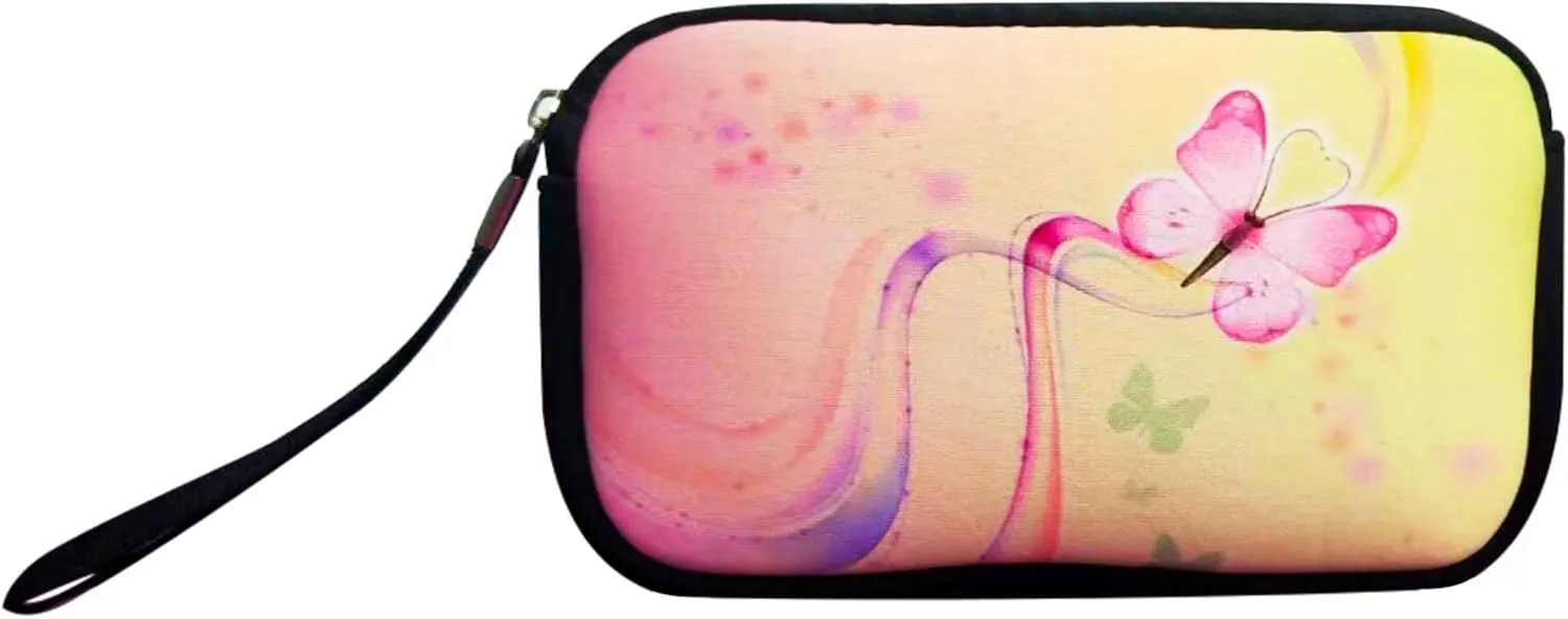 Small Toiletry Bags for Women, Adorable Roomy Makeup Pouch- Purse Cute Cosmetic Bag Travel Toiletry Bag Pouch Waterproof Organizer Bag (Cute Butterfly)