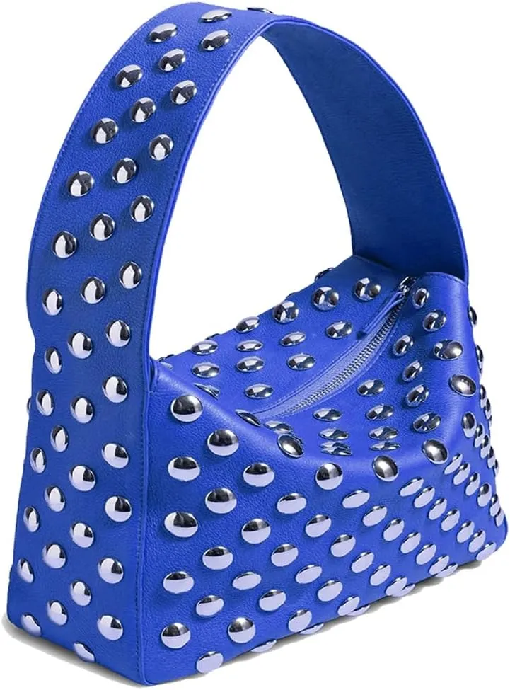 Studded Handbag for Women - Black Punk Shoulder Bag 90s 2000s Vegan Fall Fashion Trendy Purse