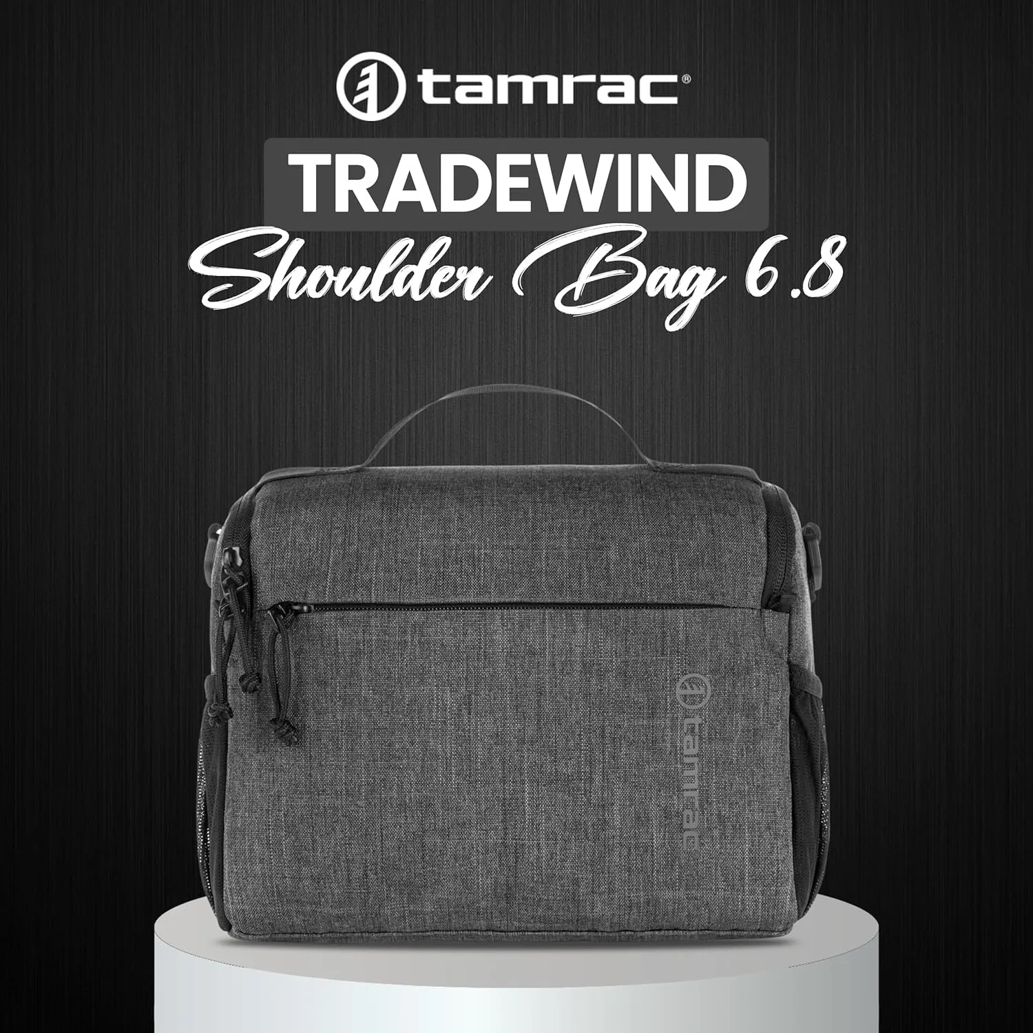 Tamrac Tradewind 6.8 Camera Bag for Photographers, Camera Case for Photography Accessories, Compact Camera Shoulder Bag for DSLR and Mirrorless Cameras, Crossbody Camera Bag for Women Men  Dark Grey