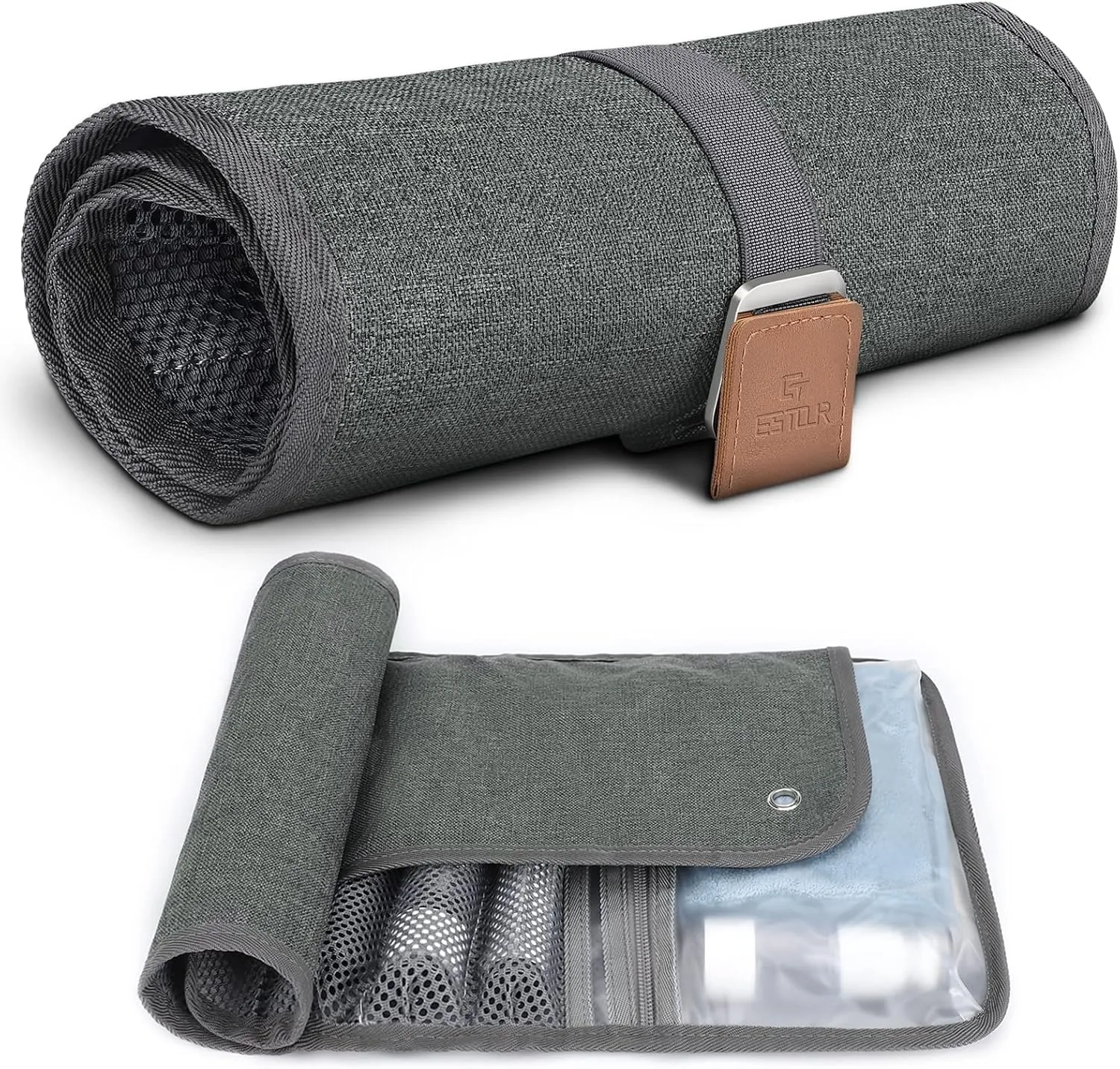 Toiletry Bag for Men, Travel Essentials Travel Toiletry Bag, Water-Resistant Compact Bathroom Roll Organizer for Hygiene, Shaving kit, Gifts for men
