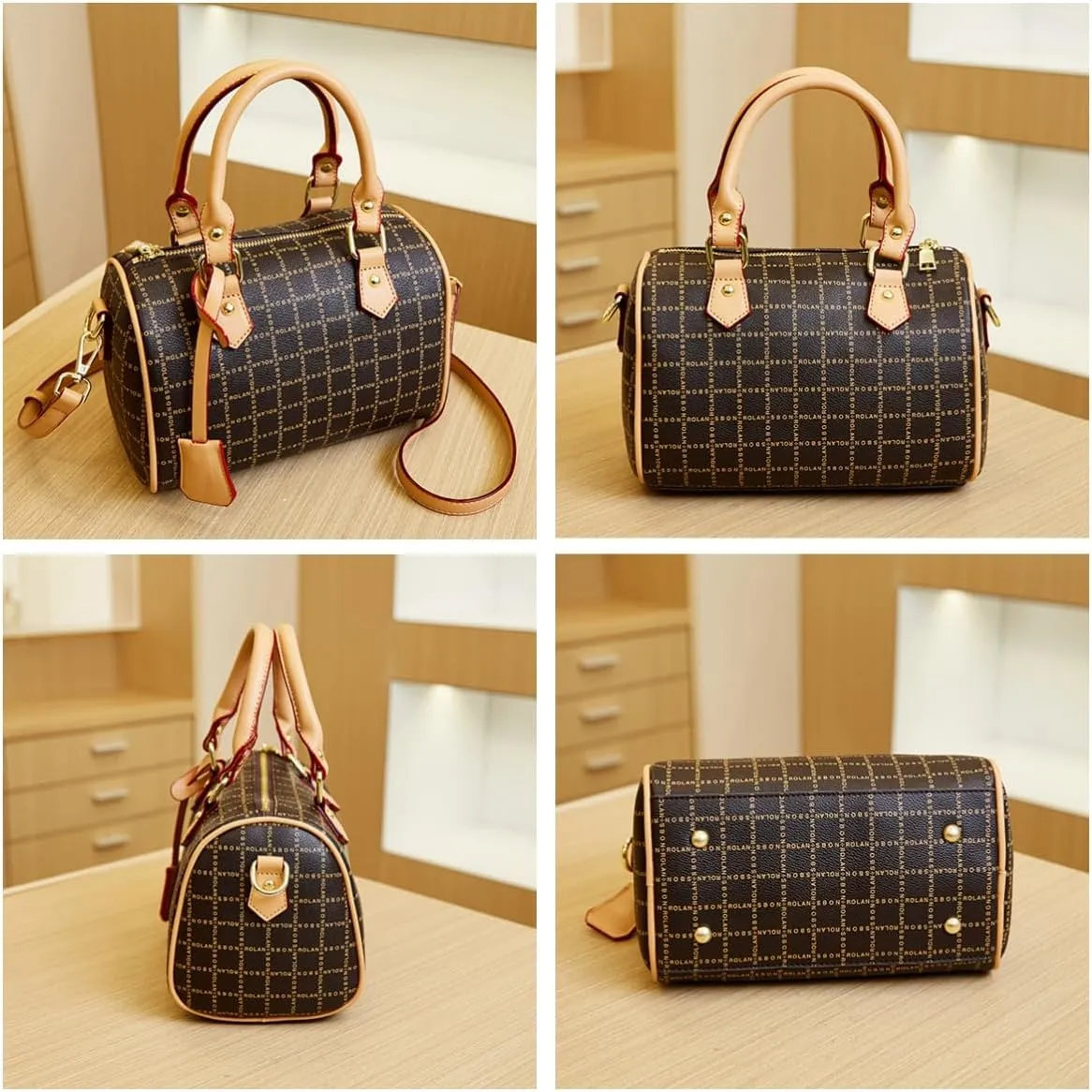Top Handle Bags for Women Classic Designer Crossbody Purses for Ladies PU Leather Handbags Shoulder Bags