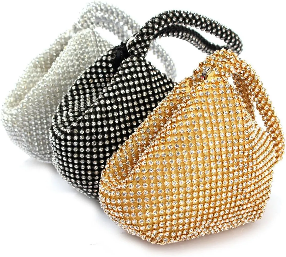 TOPCHANCES Women's Triangle Bling Clutch Purses and Handbags, Rhinestone Evening Bags and Clutches for Women Gilrs