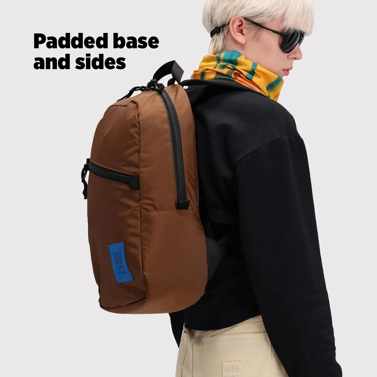 Topo Designs Light Pack - Versatile Everyday   Everywhere Bag, Internal Laptop Sleeve, Padded Shoulder Straps, 2024 Model (Black)