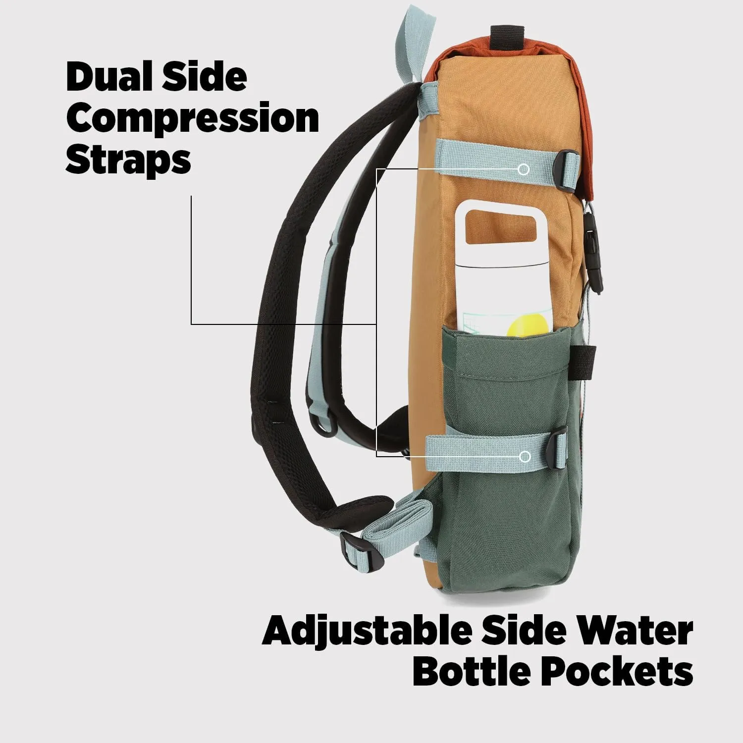 Topo Designs Unisex Rover Pack Classic, Beetle/Spice, One Size