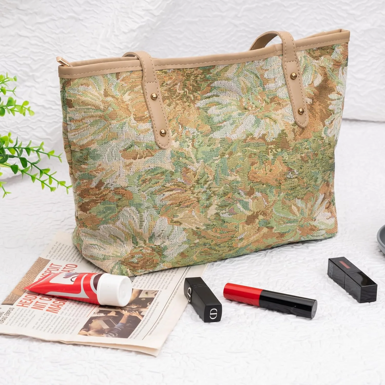 Tote Bag For Women Large Versatile Tote Work Travel Gym Bags Durable Canvas Purse Commute Handbags