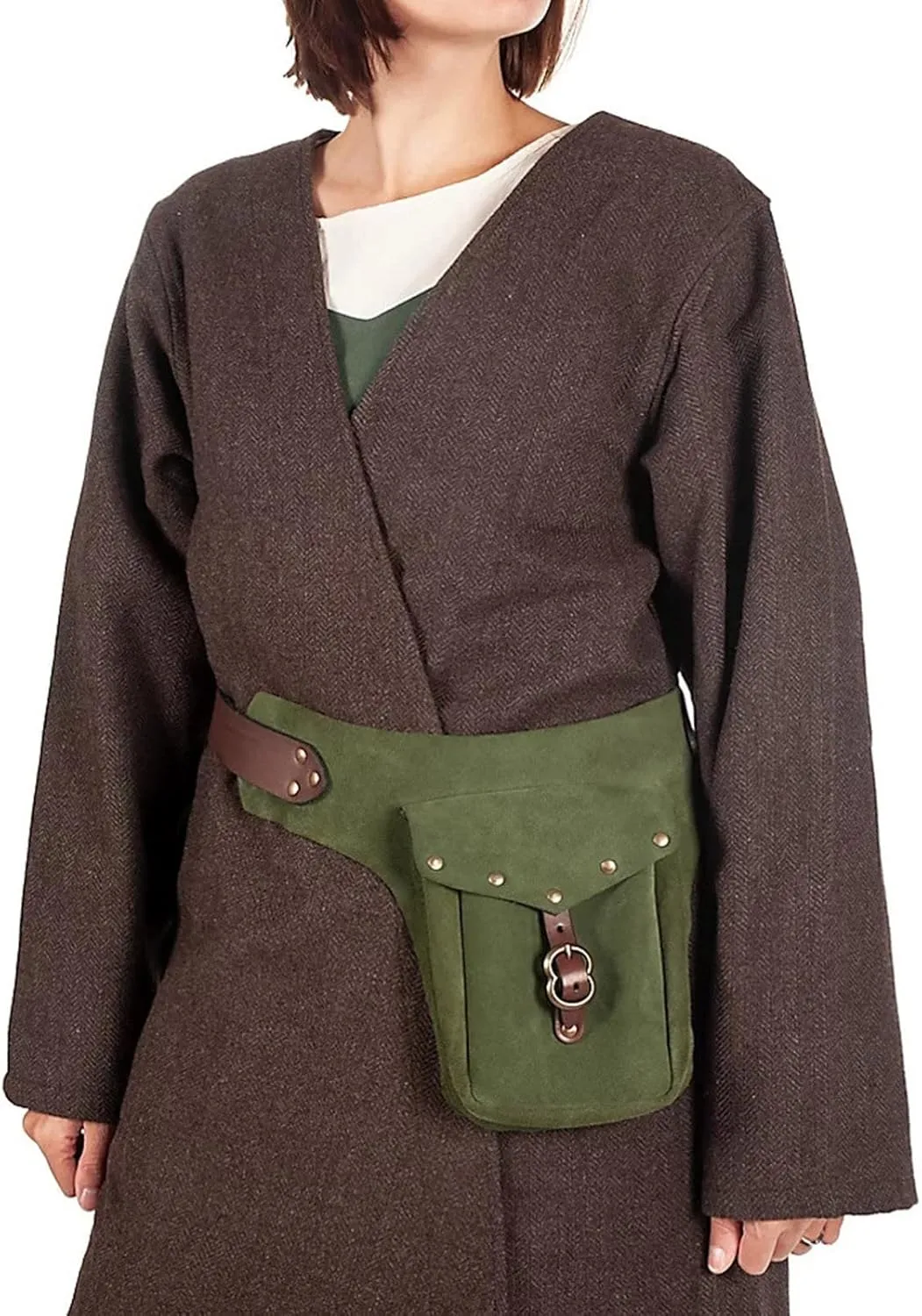 Tote Bag For Women Vintage Medieval Waist Pack Bag Leather Small Purse Leather Sporting Riding Hip Fanny Waist Cos Play M
