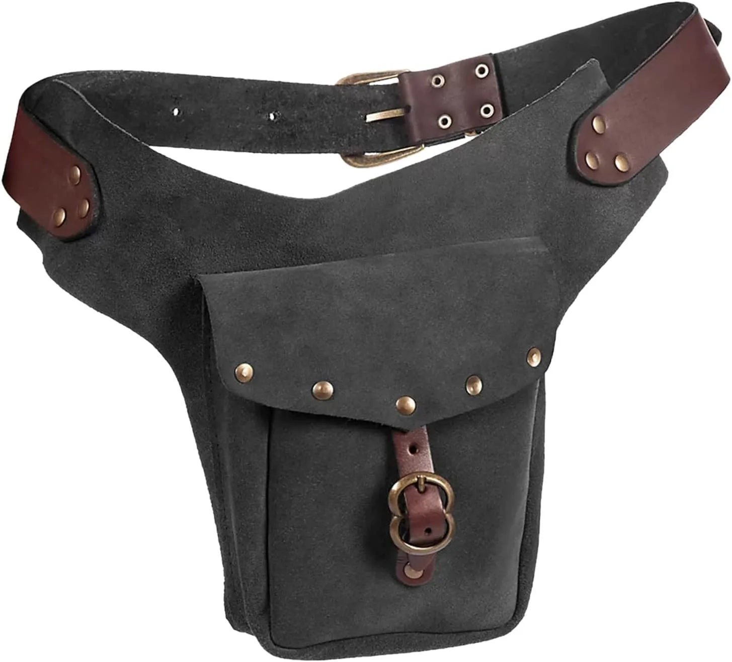 Tote Bag For Women Vintage Medieval Waist Pack Bag Leather Small Purse Leather Sporting Riding Hip Fanny Waist Cos Play M