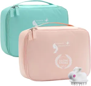 Travel Makeup Bag  Compact and Stylish Makeup Organizer for Travel, Perfect for Cosmetics and Beauty Essentials (Pink)