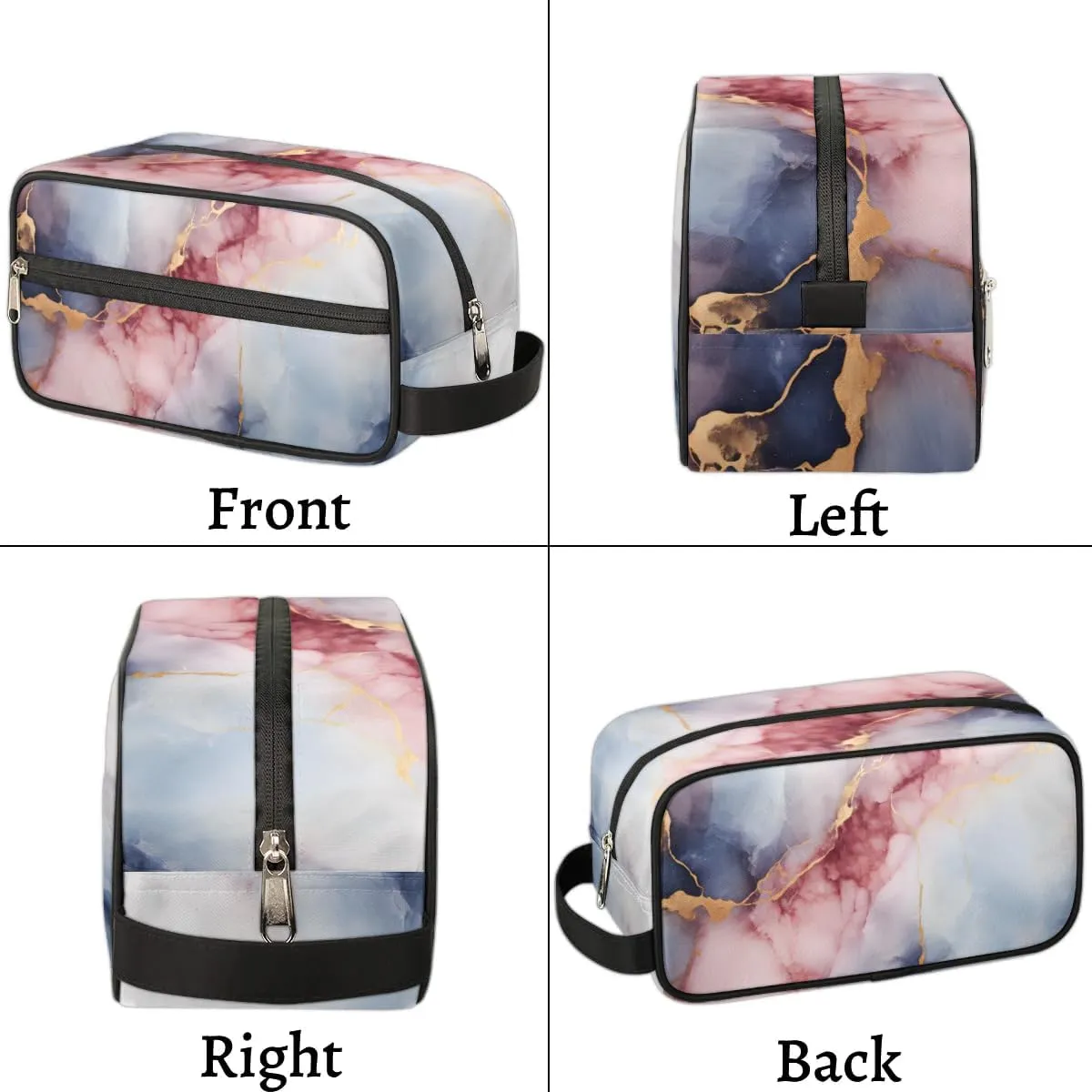 Travel Toiletry Bag for Women Men Classic Marble Themed Hanging Cosmetic Bag Waterproof Makeup Bag for Shaving Makeup Toothbrush & Travel Essentials