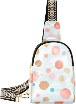 trendy Colorful Dots body fanny pack waterproof crossover bags for women for hiking