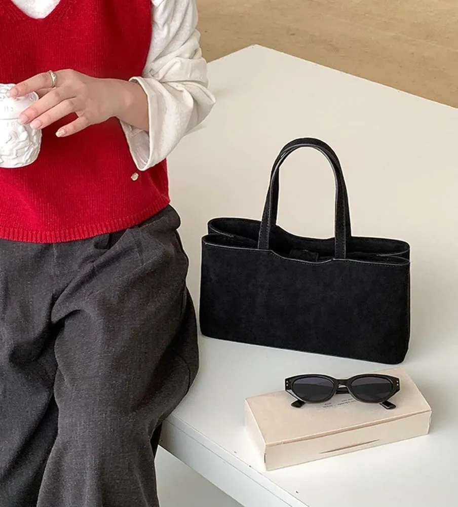 Trendy Hobo Bags Women Slouchy Suede Underarm Shoulder Crossbody Purses Satchel Bags Top-Handle Tote Handbags