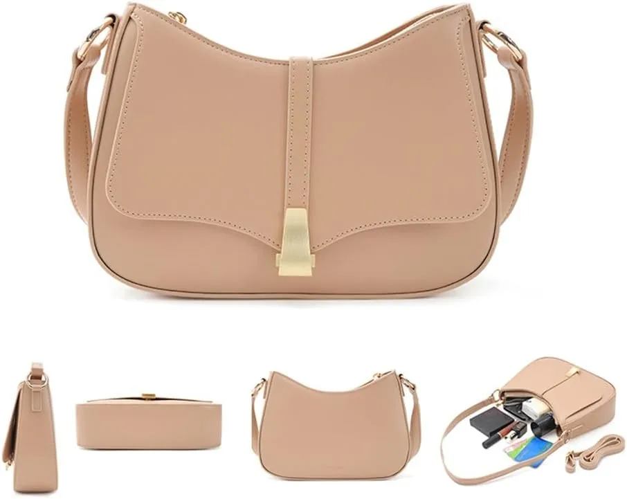 Trendy Shoulder Bag For Women Vegan Leather Handbag Womens Spring Versatile Satchel Work Purse Travel Crossbody Bags 2025