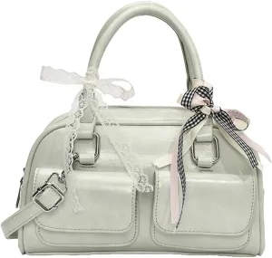 Trendy Shoulder Bag Hobo Purse For Women Vegan Leather Handbag with Bow-tie Womens Spring Versatile Satchel Purse Travel 2025