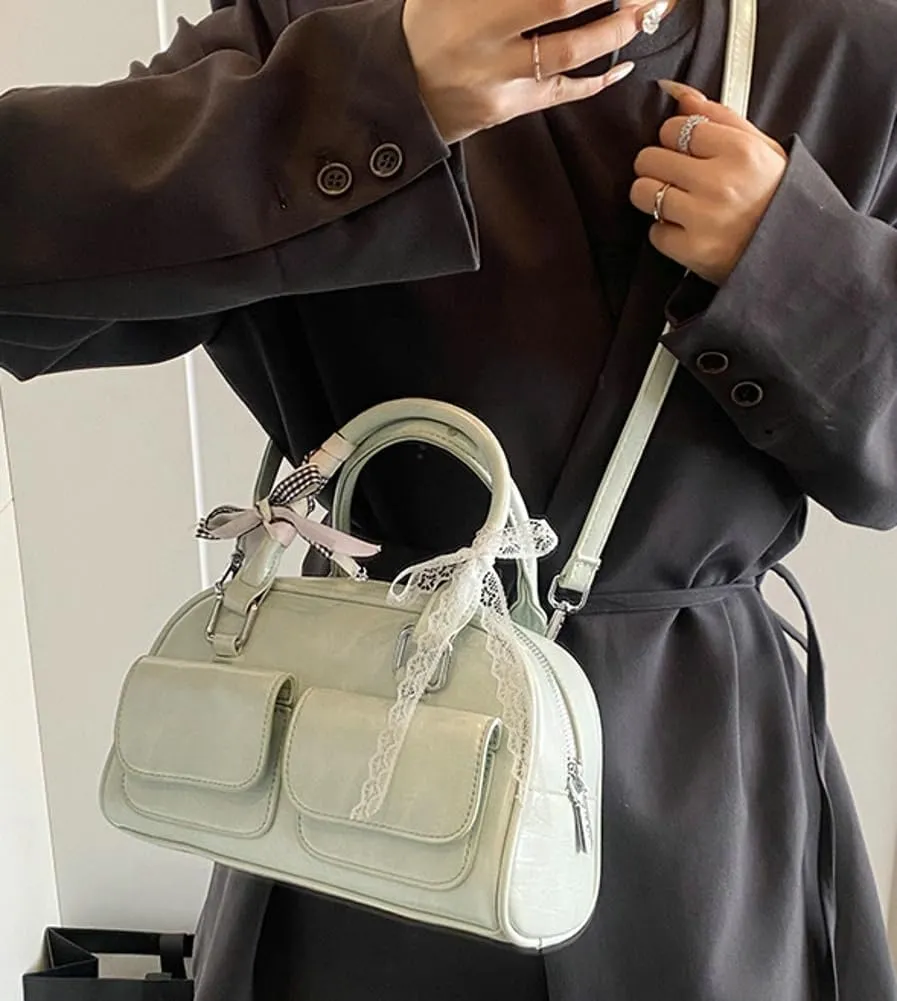 Trendy Shoulder Bag Hobo Purse For Women Vegan Leather Handbag with Bow-tie Womens Spring Versatile Satchel Purse Travel 2025