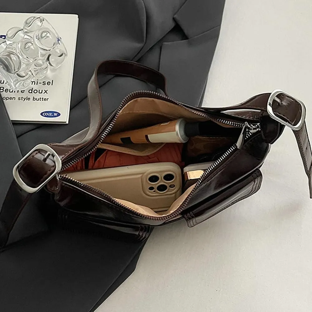 Trendy Shoulder Bag Vegan Leather Tote Purse For Women Commuter Handbag Womens Versatile Satchel Purse Crossbody Bags Y2K