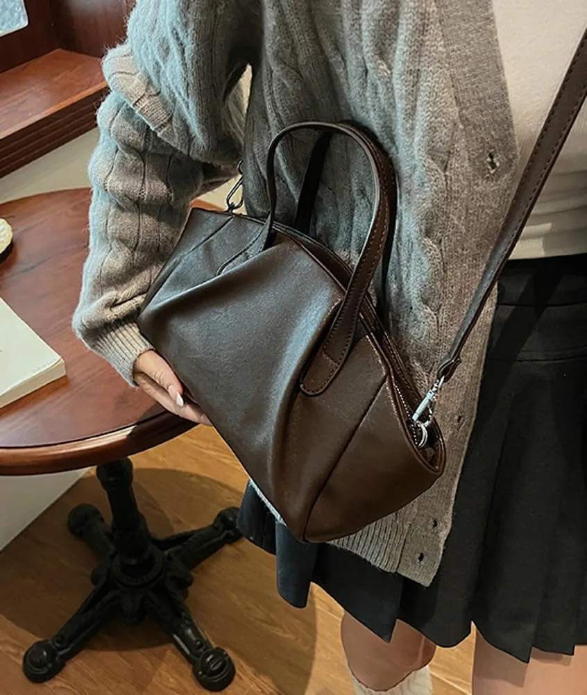 Trendy Shoulder Bag Vegan Leather Tote Purse For Women Commuter Handbag Womens Versatile Satchel Work Purse Crossbody Bags