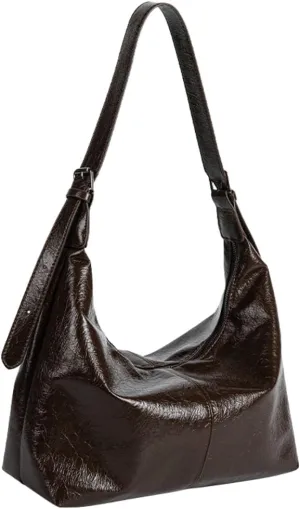 Trendy Shoulder Bag Vintage Leather Tote Purse For Women Commuter Underarm Handbag Womens Versatile Dumpling Bags 2025