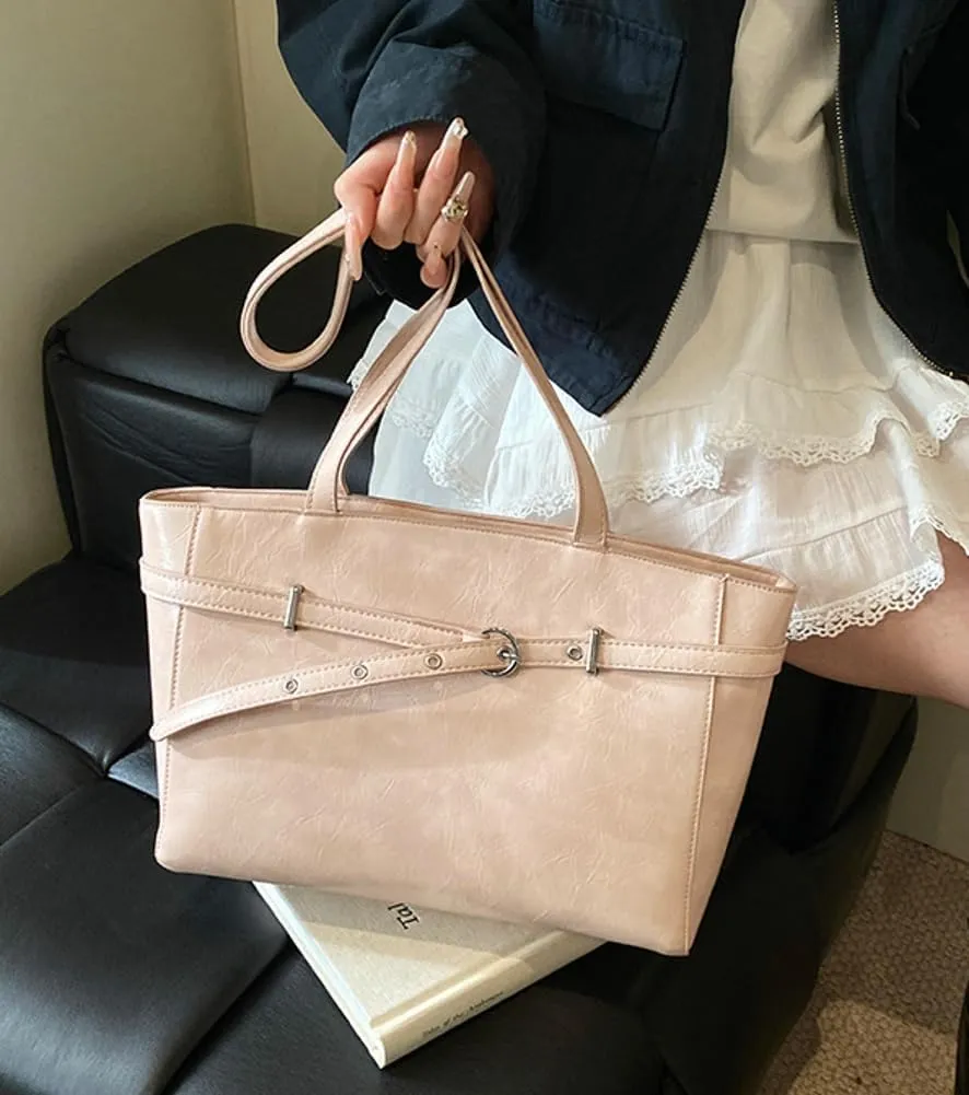 Trendy Shoulder Bag Work Purse For Women Vegan Leather Small Tote Handbag Womens Summer Versatile Satchel Purse Travel 2025