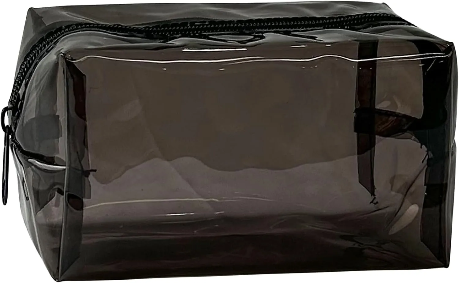 TSA Approved Clear PVC Toiletry Organizer Bag 2Pcs Multipurpose Transparent Pure Colour Travel Makeup Cosmetic Bag for Essentials (black-2pcs)
