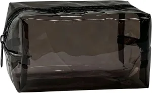TSA Approved Clear PVC Toiletry Organizer Bag 2Pcs Multipurpose Transparent Pure Colour Travel Makeup Cosmetic Bag for Essentials (black-2pcs)