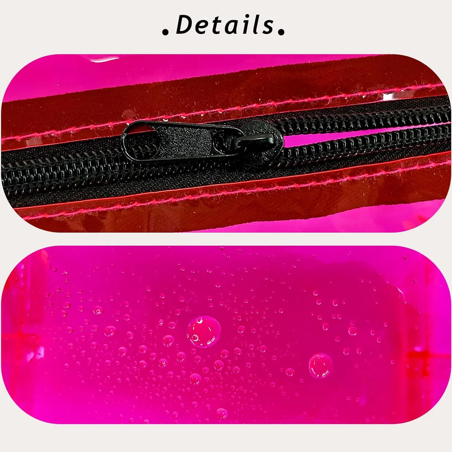 TSA Approved Clear PVC Toiletry Organizer Bag 2Pcs Multipurpose Transparent Pure Colour Travel Makeup Cosmetic Bag for Essentials (pink)