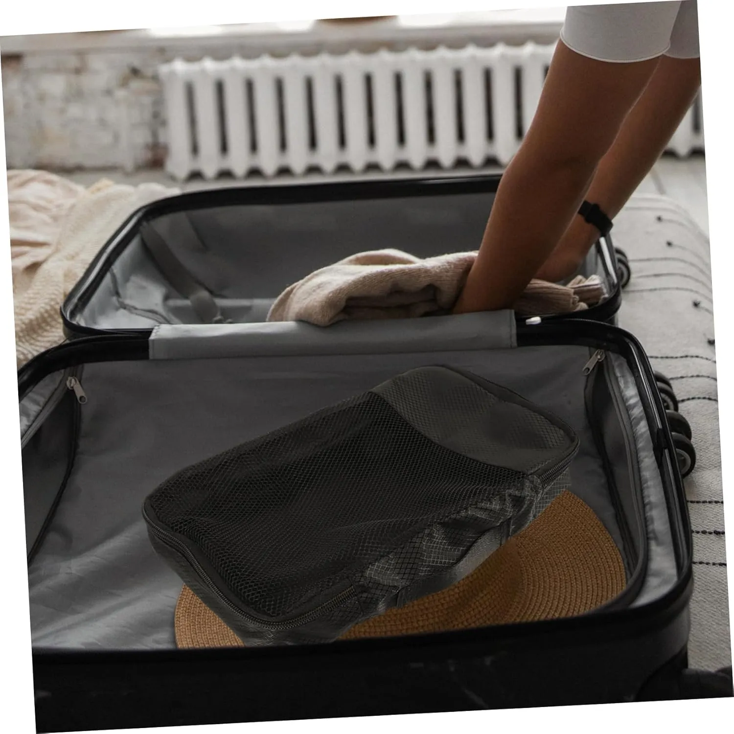 VANZACK Luggage Packing Cube Bag Suitcase Organizer Travel Cubes for Packing Mesh Pouch Travel Accessories