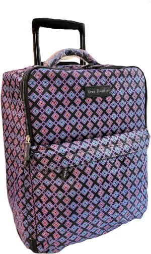 Vera Bradley Small Foldable Rolling Luggage Diamond Foulard