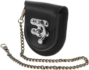 Vintage Pocket Watch Pouch with Chain Practical Doctor Watch Holder for Storage and Travel Lightweight Leather Case for Men Women present Occasion