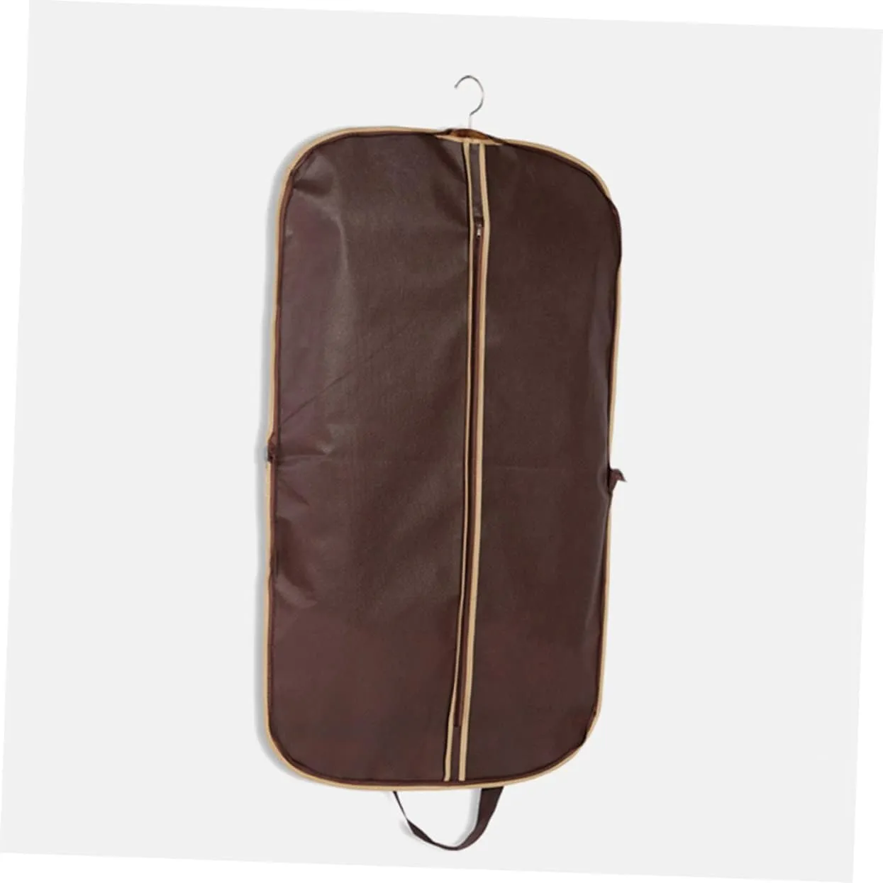 Winter Clothes Dust Cover Bag for Travel Suit Storage Bag with Zipper Design Portable and Dust Garment Protector for Formal Dresses Coffee