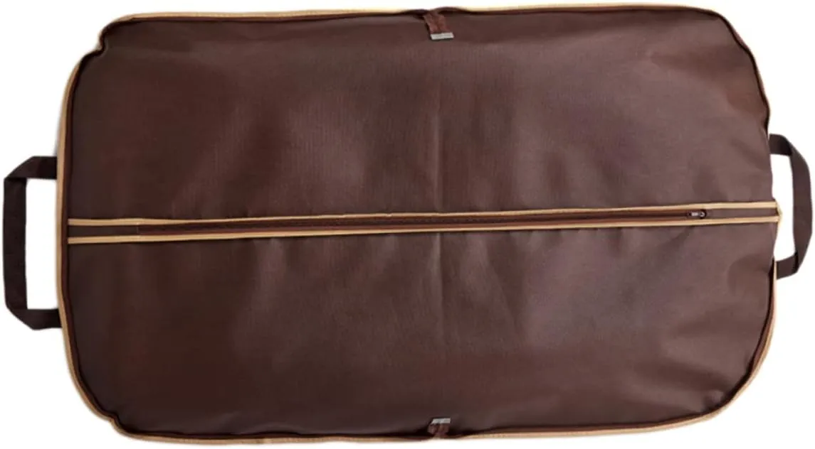 Winter Clothes Dust Cover Bag for Travel Suit Storage Bag with Zipper Design Portable and Dust Garment Protector for Formal Dresses Coffee