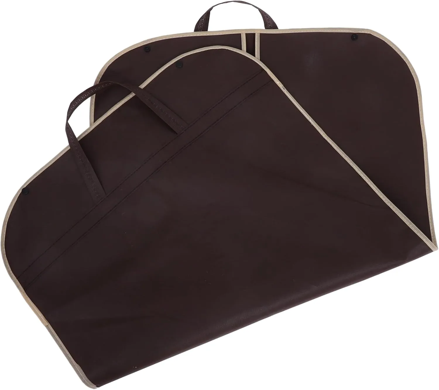 Winter Clothes Storage Bag Portable Suit Cover for Travel Zipper Design Garment Pouch Coffee for Formal Dress